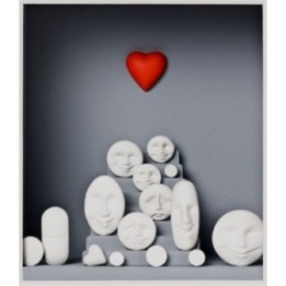 Volker Kühn "Happy Pills" | Original 3D-Bild inkl. Rahmen - Bild 1