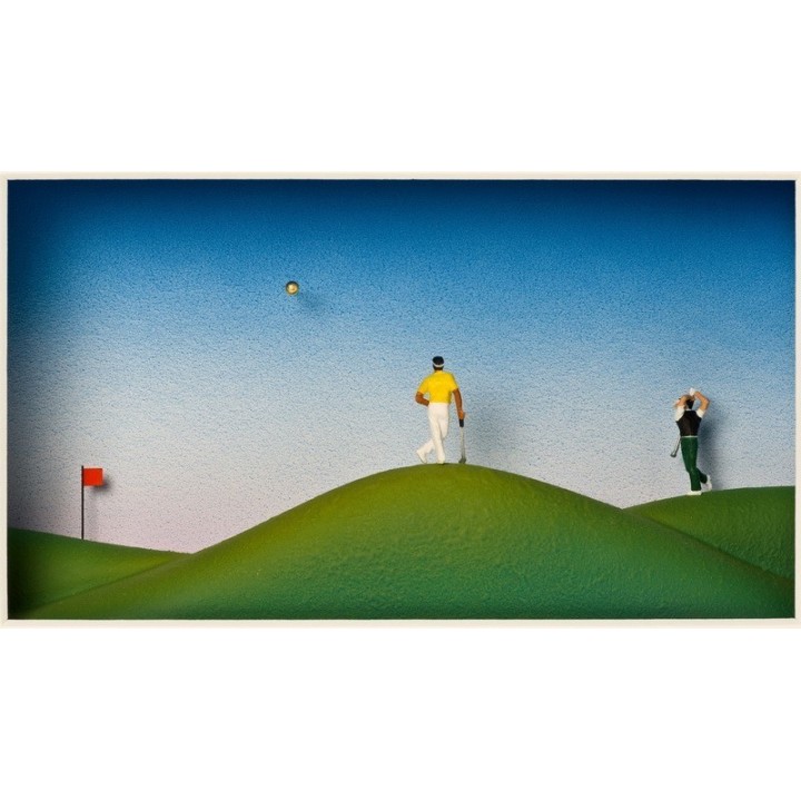 Volker Kühn "Green Hills" | Original 3D-Objekt inkl. Rahmen - Bild 1
