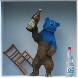 Volker Kühn "Blaubär" | 3D-Objekt inkl. Rahmen - Bild 1