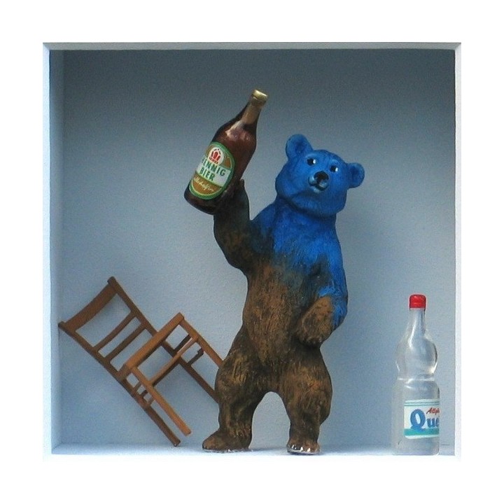 Volker Kühn "Blaubär" | 3D-Objekt inkl. Rahmen - Bild 1
