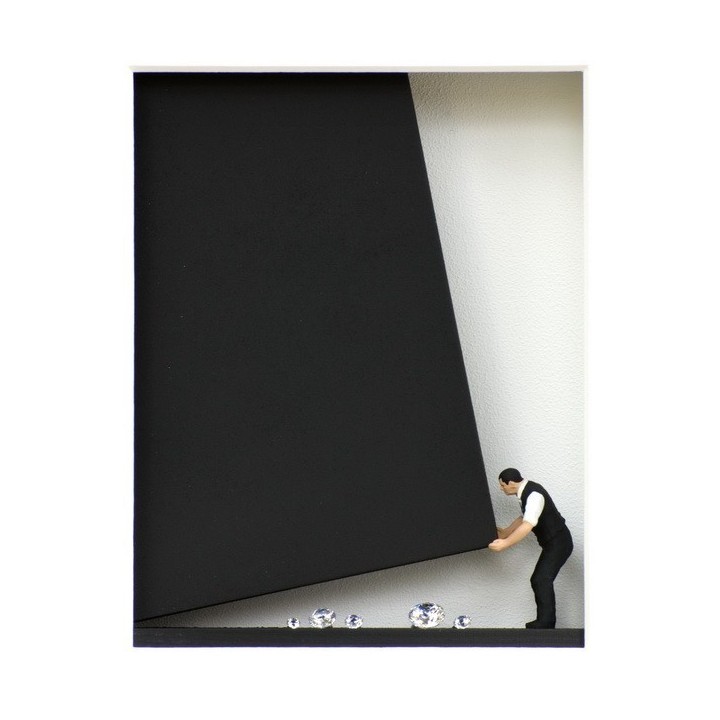 Volker Kühn "Lohn der Anstrengung" | Original 3D-Bild inkl. Rahmen - Bild 1