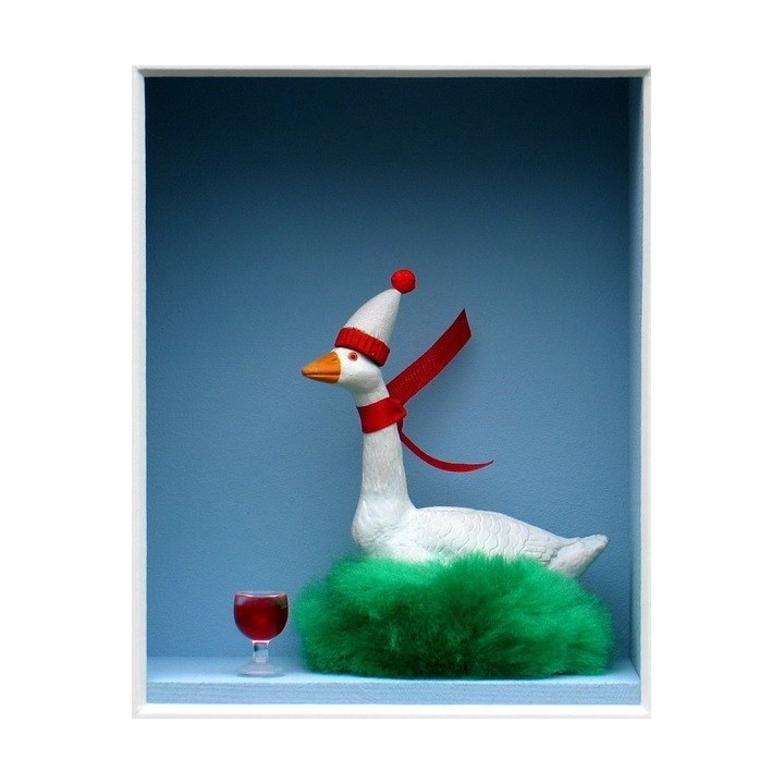 Volker Kühn "Martinsgans" | Original 3D-Bild inkl. Rahmen - Bild 1