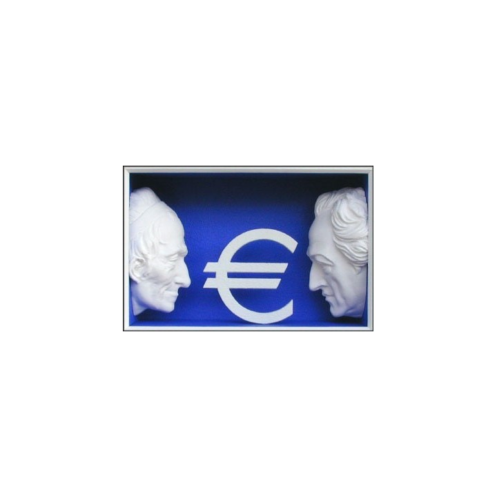 Volker Kühn "Drei große Europäer" | 3D-Objekt inkl. Rahmen - Bild 1