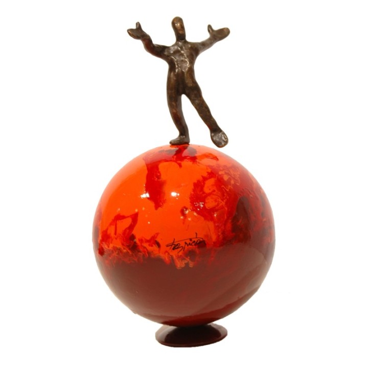 Der Erfolg auf orange-roter Metallkugel| Francis Méan - Bild 1