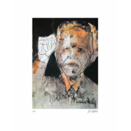Nelson Mandela - The Power of One | handsigniertes Original - Bild 1