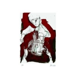 Cellospieler | handsigniertes Original - Bild 1