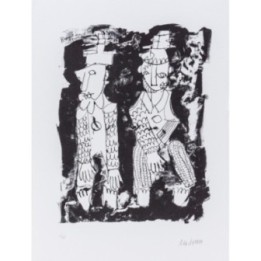 Pierrot und Harlekin | handsigniertes Original - Bild 1