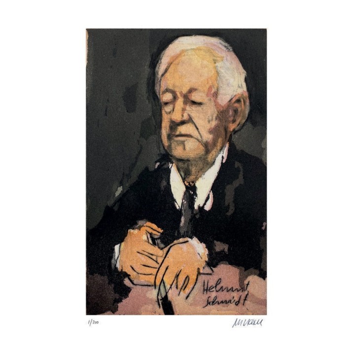 Helmut Schmidt | handsigniertes Original - Bild 1