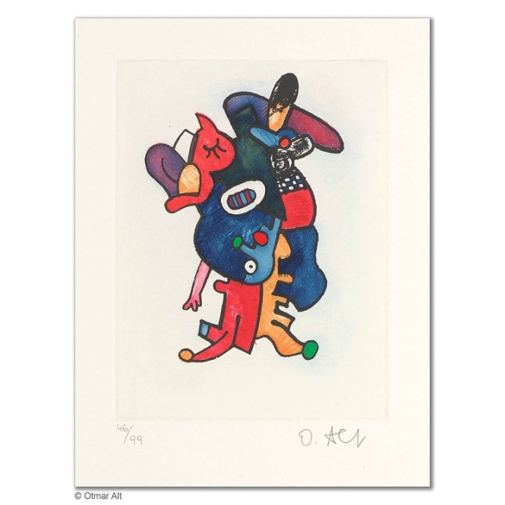 Otmar Alt: "BLAUMANTEL MARABU" - Bild 1