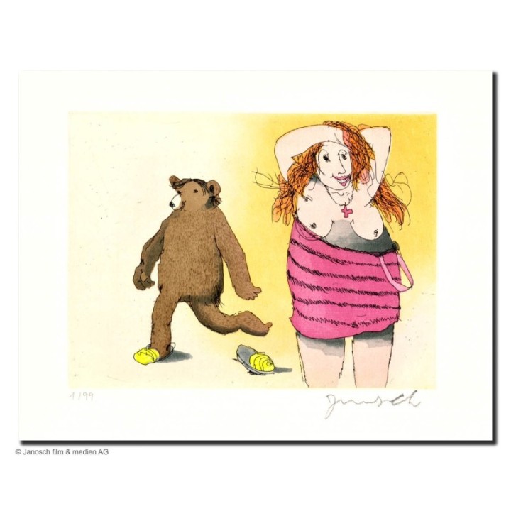 Janosch: "Frau mit Bär" - Bild 1