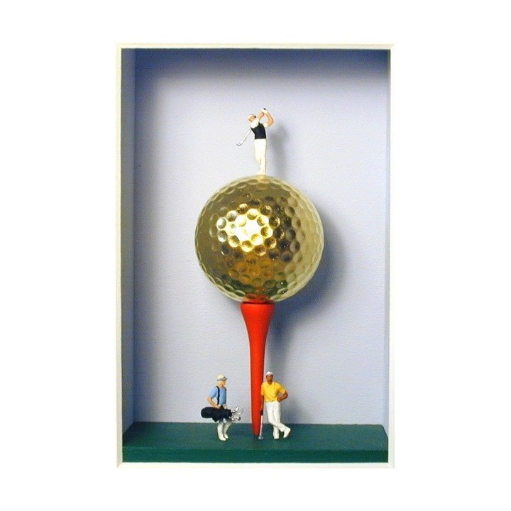 Volker Kühn "Golf" | Original 3D-Objekt inkl. Rahmen - Bild 1