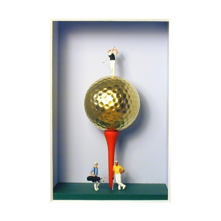Volker Kühn "Golf" | Original 3D-Objekt inkl. Rahmen - Bild 1