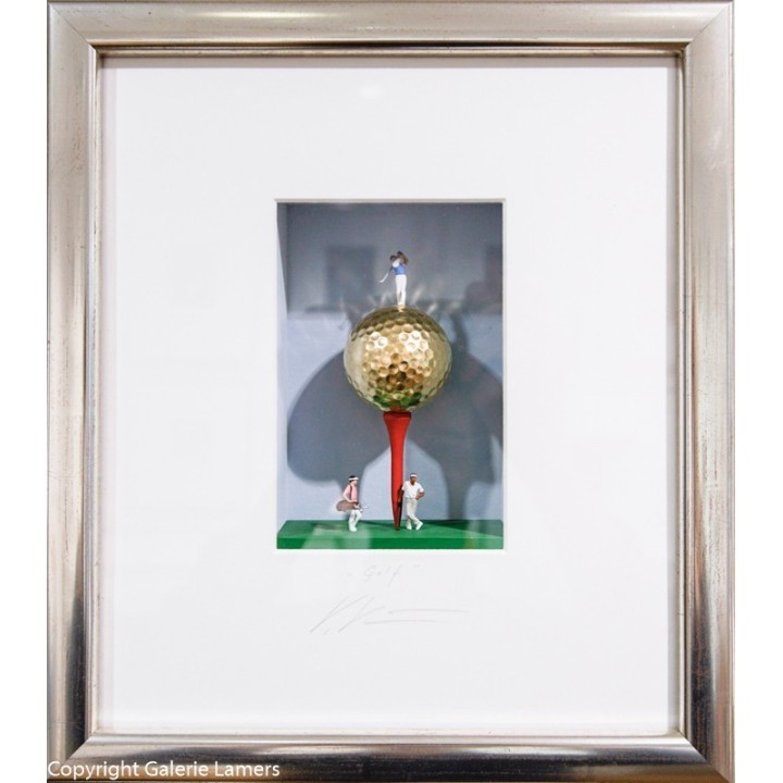 Volker Kühn "Golf" | Original 3D-Bild inkl. Rahmen