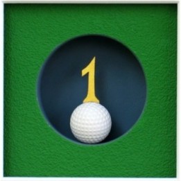 Volker Kühn "Hole-in-One" | Original 3D-Bild inkl. Rahmen - Bild 1