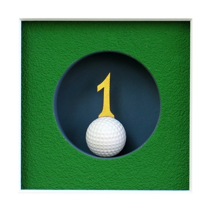 Volker Kühn "Hole-in-One" | Original 3D-Bild inkl. Rahmen - Bild 1