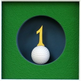 Volker Kühn "Hole-in-One" | Original 3D-Bild inkl. Rahmen - Bild 1