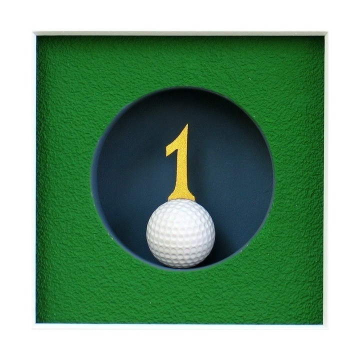 Volker Kühn "Hole-in-One" | Original 3D-Bild inkl. Rahmen - Bild 1