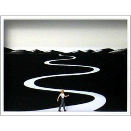 Volker Kühn - Auf dem richtigen Weg - Original im Rahmen - Bild 1