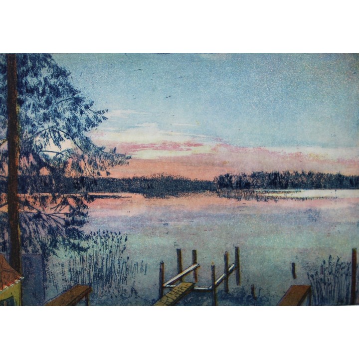 Jutta Votteler Original Radierung "Abendsee" kaufen